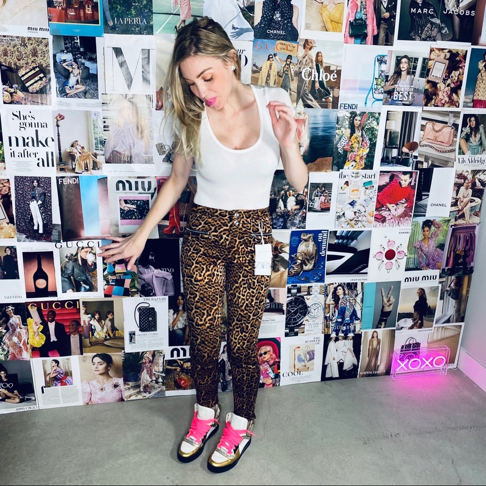 Zara Mid-Rise Skinny Leopard Pants - Picture 10 of 11